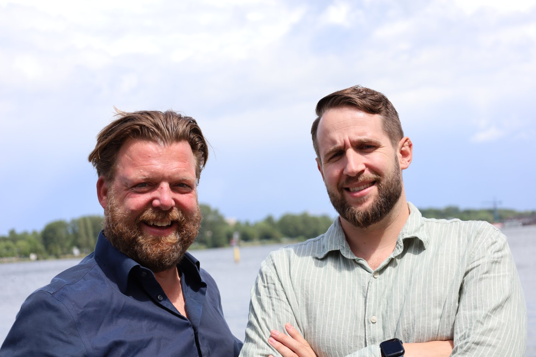 Stefan and Stijn on the waterfront